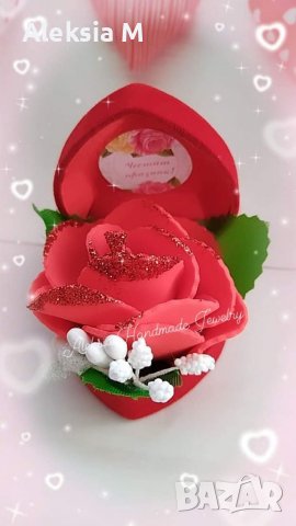 Промо бюджетен подарък с вечни рози 14 февруари 8 март свети Валентин роза букет цвете сапунени, снимка 5 - Ръчно изработени сувенири - 39316129