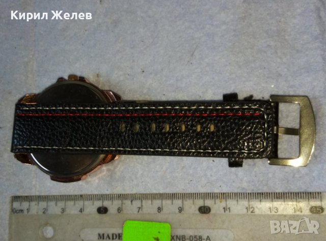 КРАСИВ СТИЛЕН КВАРЦОВ МЪЖКИ РЪЧЕН ЧАСОВНИК с КАИШКА - РАБОТЕЩ 14660, снимка 11 - Мъжки - 42142946