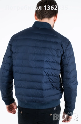 НОВО тъмно синьо пухено яке бомбър POLO RALPH LAUREN размер L от САЩ, снимка 6 - Якета - 52691916