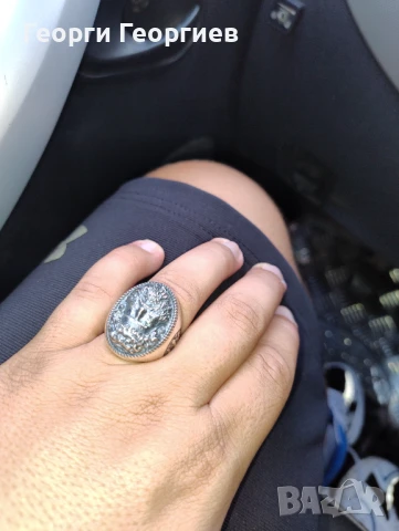 Пръстен Нептун масивен!Сребро 925