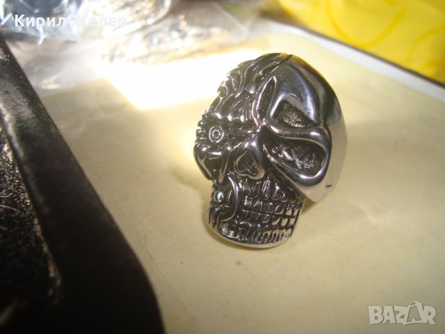 СТОМАНЕН ХЕВИ МЕТЪЛ ПРЪСТЕН НЕРЪЖДАЕМ НОВ ПИРАТСКИ МОДЕЛ 24974, снимка 5 - Пръстени - 34566014