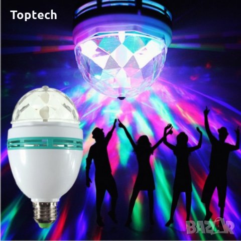 LED ДИСКО ЛАМПА E27 3W, снимка 1
