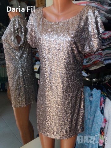 КРАСИВА рокля, цялата в пайети, снимка 3 - Рокли - 38833820