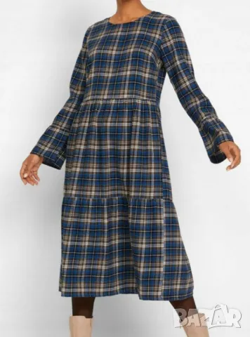 Макси памучна рокля каре bpc, снимка 6 - Рокли - 49684302