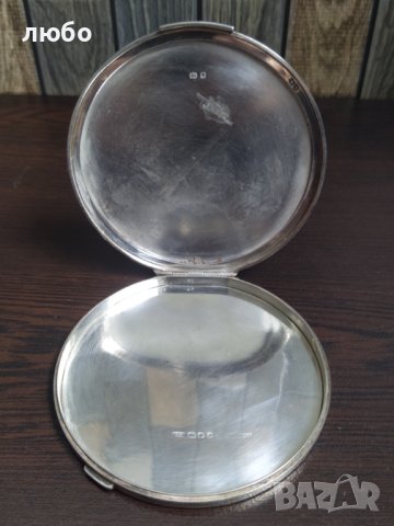 Стара Английска Сребърна Кутия Проба Сребро 0,925, снимка 8 - Антикварни и старинни предмети - 40449216