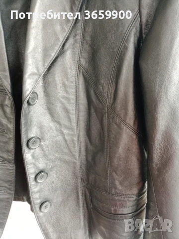 Дамско сако от естествена кожа, размер 12 UK, снимка 2 - Сака - 54215043