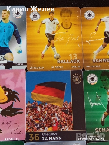 Колекционерски картички на футболисти МЕРТЕЗАКЕР, ШВАЙНЩАЙГЕР, МАРСЕЛ ШХАФЕР 51041, снимка 3 - Колекции - 51701951