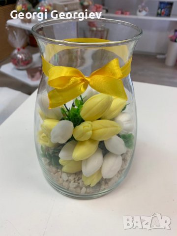 Подаръци от ароматен глицеринов сапун , снимка 2 - Изкуствени цветя - 40045061