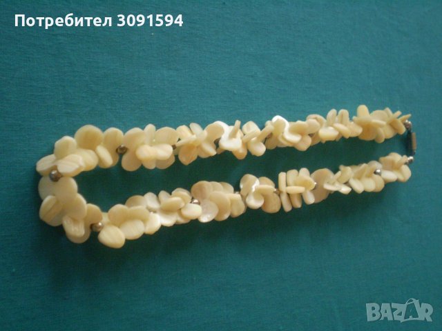 старо дамско колие от седеф ръчно изработено 50 те години, снимка 7 - Антикварни и старинни предмети - 37094578