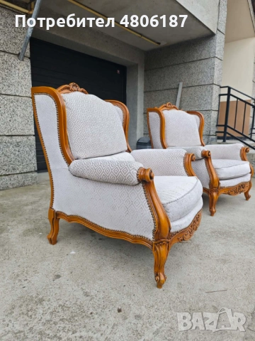 Фотьойли Луи XV, снимка 4 - Дивани и мека мебел - 54295235