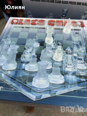 Стъклен шах ♟️✨, снимка 2 - Шах и табла - 53922756