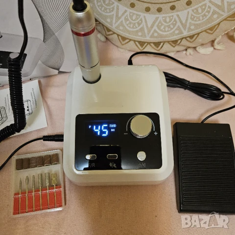 Професионална пила за маникюр, бяла, 45000 оборота, снимка 7 - Продукти за маникюр - 50748426