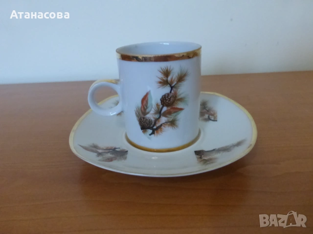 Чаши за кафе български прозрачен порцелан сервиз, снимка 5 - Чаши - 53223214