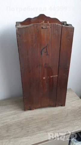 Стар дървен шкаф за стена, снимка 7 - Антикварни и старинни предмети - 53350180