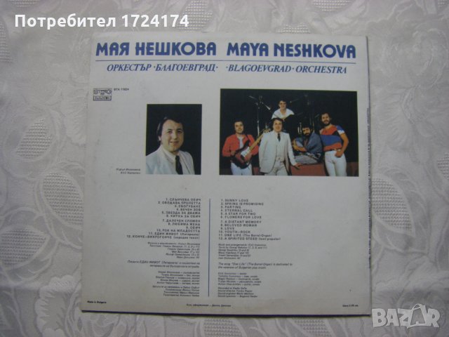 ВТА 11824 - Мая Нешкова - Конче Вихрогонче, снимка 4 - Грамофонни плочи - 31698380