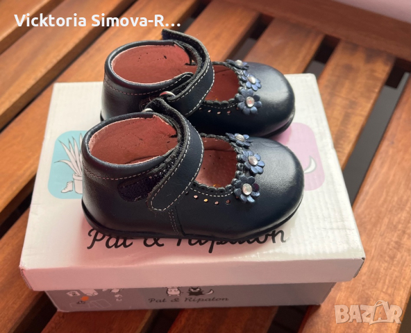 Испански, тъмно сини обувки от естествена кожа, снимка 2 - Бебешки обувки - 44782942