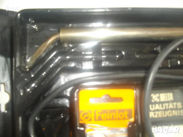 DELTA НЕМСКИ ОРИГИНАЛЕН СТАРО КАЧЕСТВО ЕЛ. ПОЯЛНИК РЕОТАНОВ КОМПЛЕКТ С КОЛОФОН И ТЕНОЛ 60W 220W, снимка 5 - Поялници и запояване - 49624421