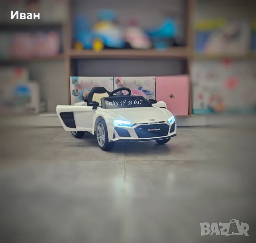 ТОП ЦЕНА!НОВО!Акумулаторна кола Audi R8 с 12V батерия,меки гуми,USB, снимка 3 - Детски велосипеди, триколки и коли - 51361741