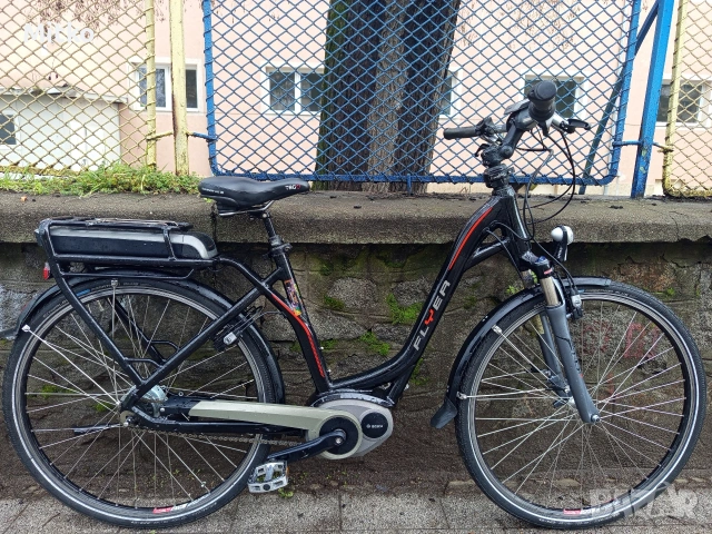 28 цола електрически алуминиев велосипед с 7 скорости усилени капли амортисьори предни като нов , снимка 2 - Велосипеди - 53373021