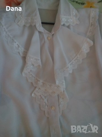 Копринена риза с жабо, снимка 3 - Ризи - 36823048