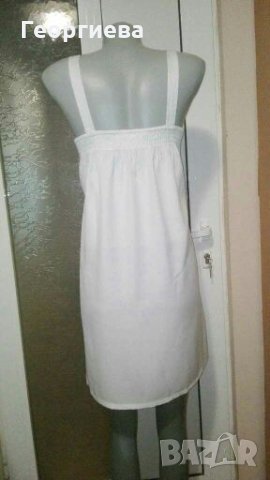 Бяла рокля с красива платка👗🍀S,M👗🍀арт.074, снимка 5 - Рокли - 29837310