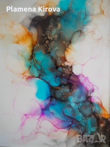 Абстрактна картина Psychedelic Smoke | Ръчна изработка