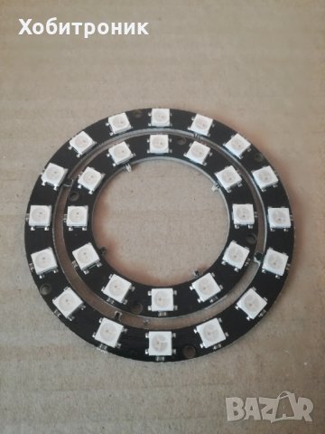 RGB LED WS2812 ring,  цветен ринг ардуино
