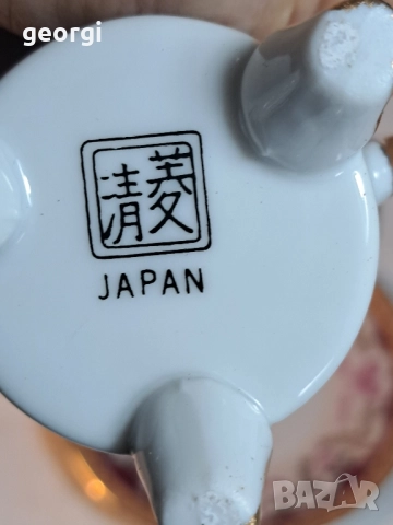 японска порцеланова чаша с чинийка 29/5, снимка 5 - Чаши - 52510293