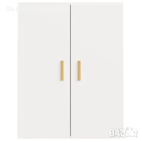 Окачен стенен шкаф, бял, 69,5x34x90 см, снимка 2 - Шкафове - 48049615