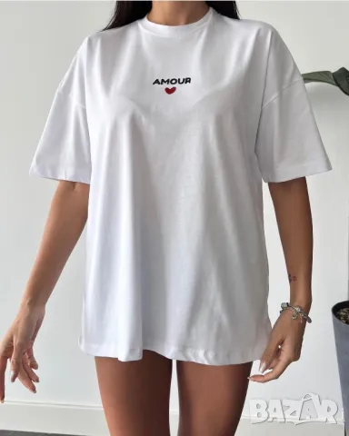 Дамска дълга тениска два цвята , снимка 5 - Тениски - 49763597