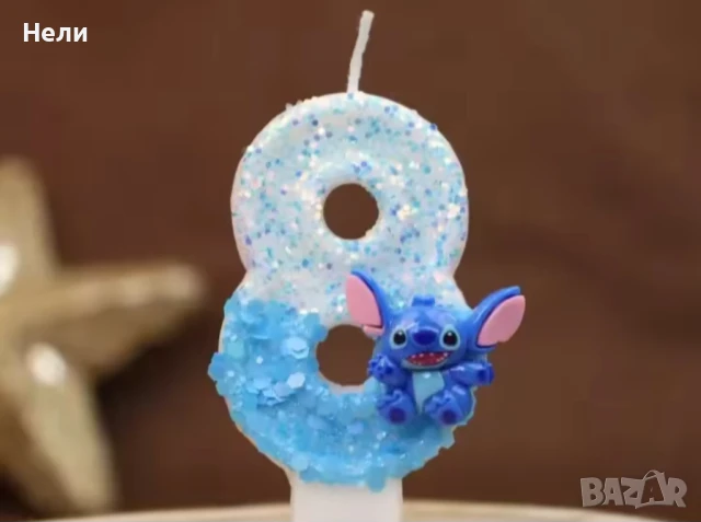 Свещички за торта на Стич, снимка 7 - Други - 50444187