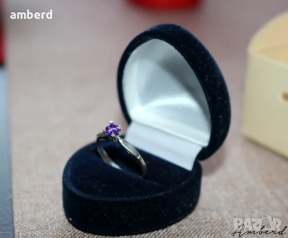 Нежен сребърен пръстен - модел PLR030, снимка 6 - Пръстени - 51341183