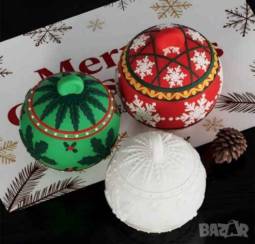 Молд бурканче коледна топка два вида , снимка 14 - Форми - 49667553