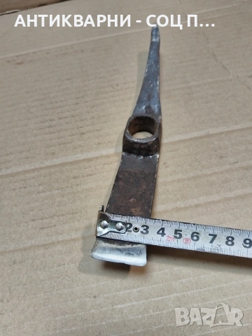 Соц Стар Ръчно Кован Каменоделски Инструмент 0.450кг. НОМЕР 1387., снимка 10 - Антикварни и старинни предмети - 53940276