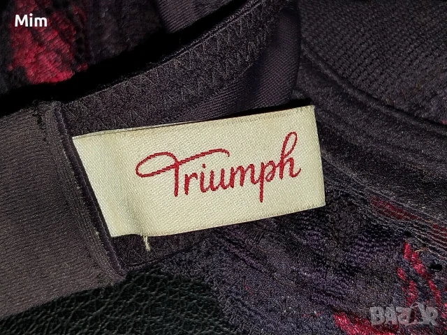 Triumph 75 В Черен сутиен с бродерия , снимка 3 - Бельо - 51323027