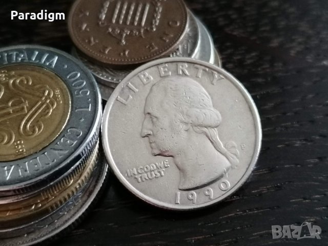 Монета - САЩ - 1/4 (четвърт) долар | 1990г., снимка 2 - Нумизматика и бонистика - 34410143