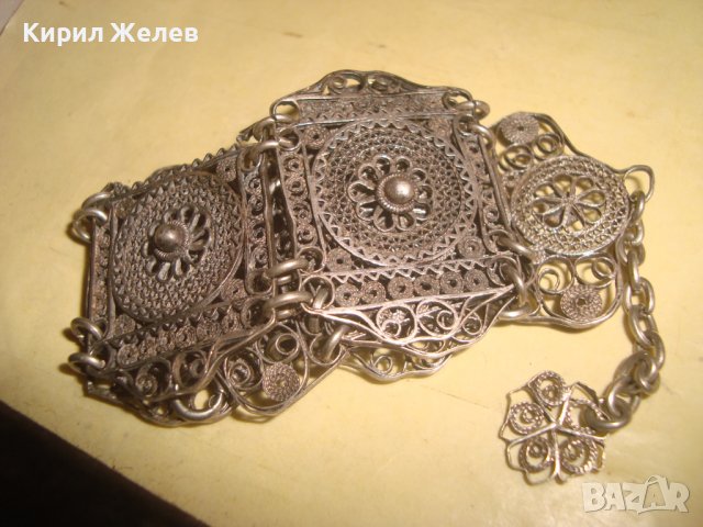 СТАРИННА СРЕБЪРНА ФИЛИГРАННА АРТ ДЕКО ГРИВНА АНГЛИЯ РЪЧНА МАЙСТОРСКА ИЗРАБОТКА РЕТРО - УНИКАТ 27278, снимка 16 - Антикварни и старинни предмети - 36827938