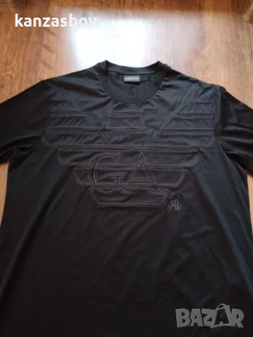 Emporio Armani Cotton Printed Logo  - страхотна мъжка тениска КАТО НОВА 3XL, снимка 4 - Тениски - 49731196