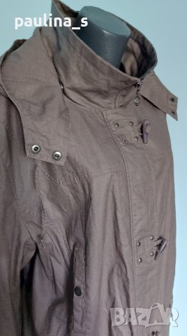 Ленено манто тип парка, с хастар "Ulla Popken" / голям размер , снимка 9 - Палта, манта - 42754089