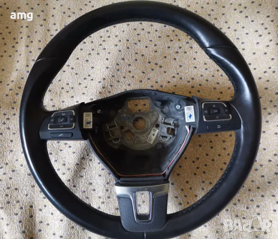 КОЖЕН МУЛТИФУНКЦИОНАЛЕН ВОЛАН / КОРМИЛО ЗА VW ТУРАН, ШАРАН, ТИГУАН, снимка 2 - Аксесоари и консумативи - 49247890