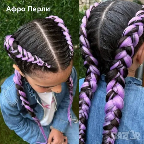 🩵Боксьорски Плитки❤️ Box braids Детски прически Опашки Бохо Туистъри Ариел Къдрици Афро Канекалон , снимка 3 - Аксесоари за коса - 55848219