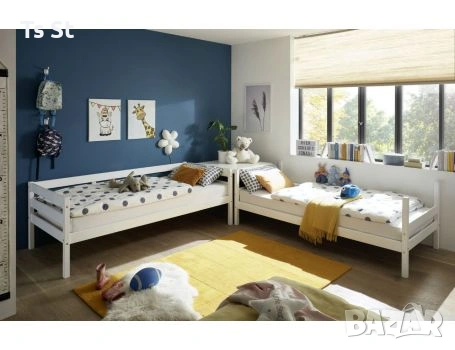 Двуетажно легло с ортопедични матраци 200х90см, снимка 4 - Мебели за детската стая - 53198692