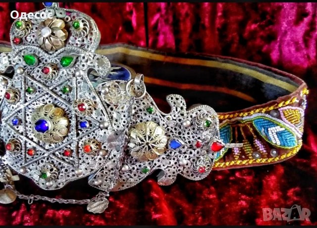 Уникални Възрожденски сребърни филигранни пафти със звездата на Давид, снимка 4 - Антикварни и старинни предмети - 30154204