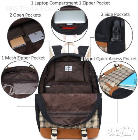 Раница с подарък портмоне и порт за зареждане / училищна, снимка 6 - Раници - 35612185