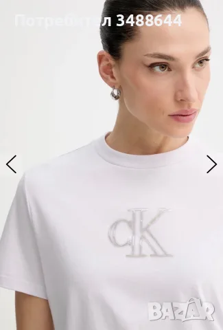 Дамска тениска Calvin Klein, снимка 3 - Тениски - 55921659