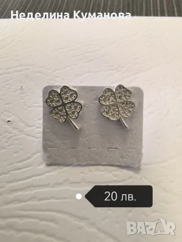 Дамски сребърни обеци, снимка 5 - Обеци - 48528032
