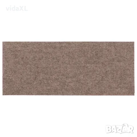 vidaXL Изтривалки за стълби, самозалепващи се, 15 бр., 60x25 см, светлокафяви, правоъгълни, снимка 5 - Изтривалки - 56146819