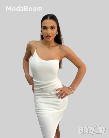 Бяла дамска рокля , снимка 3 - Рокли - 48590610