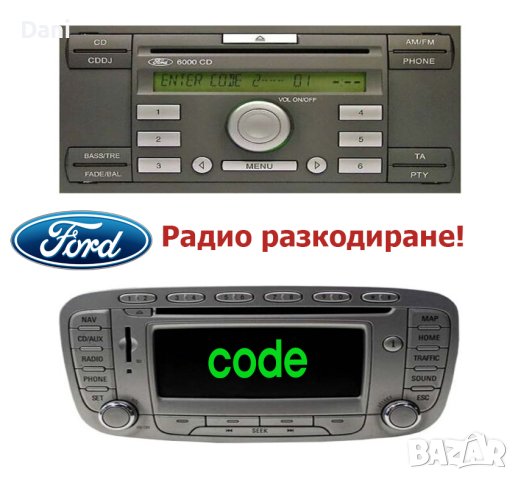 📻Радио разкодиране на Ford