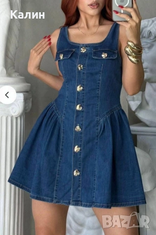Дамска рокля деним - два цвята - 35€, снимка 2 - Рокли - 53174014